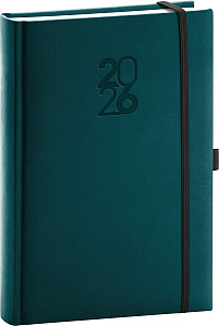 Diář 2026: Aprint Top - petrolejový, denní, 15 x 21 cm
