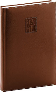 Diář 2026: Panama - hnědý, denní, 15 x 21 cm