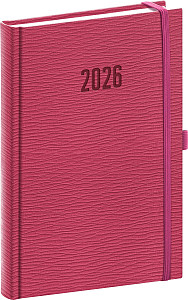 Diář 2026: Rivoli - růžový, denní, 15 x 21 cm