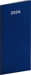 NOTIQUE Kapesní diář Modrý 2026, plánovací měsíční, 8 x 18 cm