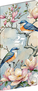 NOTIQUE Kapesní diář Ptáčci 2027, plánovací měsíční, 8 x 18 cm
