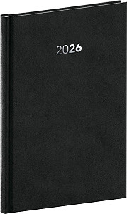 Diář 2026: Balakon - černý, týdenní, 15 x 21 cm