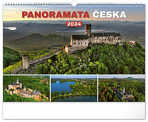 Nástěnný kalendář Panoramata Česka 2024, 48 × 33 cm