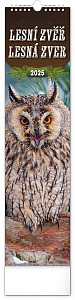 NOTIQUE Nástěnný kalendář Lesní zvěř – Lesná zver 2025, 12 x 48 cm