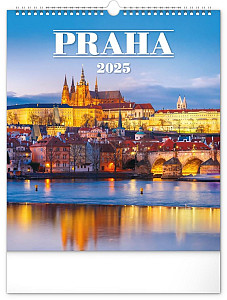 NOTIQUE Nástěnný kalendář Praha 2025, 30 x 34 cm