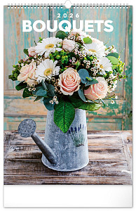 Kalendář 2026 nástěnný: Kytice, 33 x 46 cm