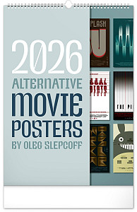 NOTIQUE Nástěnný kalendář Alternative Movie Posters 2026, 33 x 46 cm