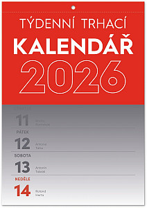 Kalendář 2026 nástěnný: Trhací týdenní A5