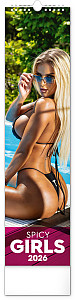 Kalendář 2026 nástěnný: Spicy Girls, 12 x 48 cm