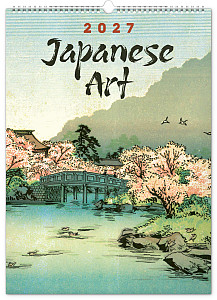 NOTIQUE Nástěnný kalendář Vintage plakáty – japonské umění 2027, 33 x 46 cm