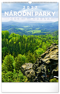 NOTIQUE Nástěnný kalendář Národní parky Čech a Moravy 2027, 33 x 46 cm