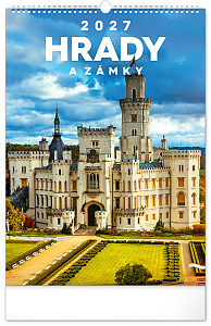 NOTIQUE Nástěnný kalendář Hrady a zámky 2027, 33 x 46 cm