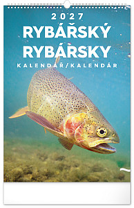NOTIQUE Nástěnný kalendář Rybářský – Rybársky CZ/SK 2027, 33 x 46 cm