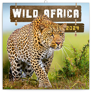 Poznámkový kalendář Divoká Afrika 2024, 30 × 30 cm
