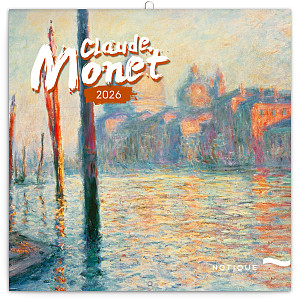 NOTIQUE Poznámkový kalendář Claude Monet 2026, 30 x 30 cm