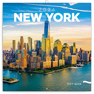 NOTIQUE Poznámkový kalendář New York 2026, 30 x 30 cm