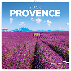 NOTIQUE Poznámkový kalendář Provence 2026, 30 x 30 cm
