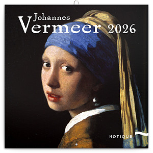 NOTIQUE Poznámkový kalendář Johannes Vermeer 2026, 30 x 30 cm