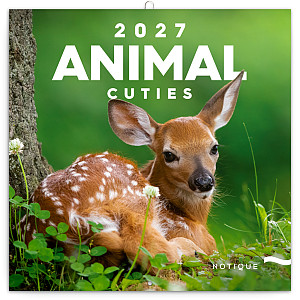 NOTIQUE Grid calendar Animal Cuties 2027, 30 x 30 cm