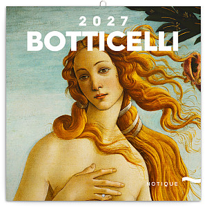 NOTIQUE Grid calendar Sandro Botticelli 2027, 30 x 30 cm