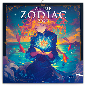 NOTIQUE Grid calendar Anime Zodiac 2027, 30 x 30 cm