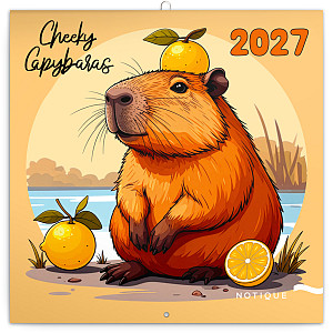 NOTIQUE Grid calendar Cheeky Capybaras 2027, 30 x 30 cm