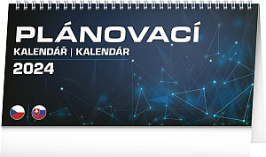 Stolní kalendář Plánovací CZ/SK 2024, 25 × 12,5 cm