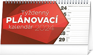 Stolový kalendár Plánovací riadkový 2024, 25 × 12,5 cm