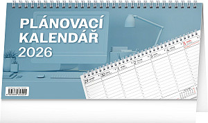 Kalendář 2026 stolní: Plánovací, 25 x 12,5 cm