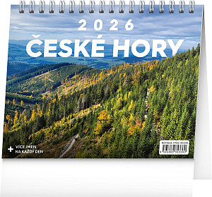 Kalendář 2026 stolní: České hory, 16,5 x 13 cm