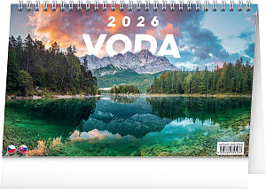 Kalendář 2026 stolní: Voda, 23,1 x 14,5 cm