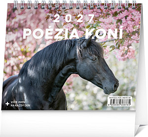 NOTIQUE Stolový kalendár Poézia koní 2027, 16,5 x 13 cm