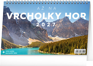 NOTIQUE Stolní kalendář Až na vrcholky hor 2027, 23,1 x 14,5 cm