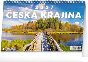 NOTIQUE Stolní kalendář Česká krajina 2027, 23,1 x 14,5 cm