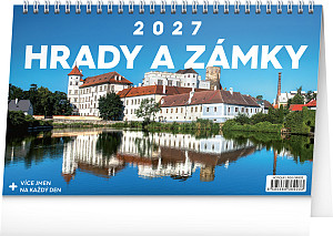 NOTIQUE Stolní kalendář Hrady a zámky 2027, 23,1 x 14,5 cm