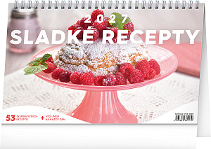 NOTIQUE Stolní kalendář Sladké recepty 2027, 23,1 x 14,5 cm