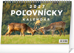 NOTIQUE Stolový Poľovnícky kalendár 2027, 23,1 x 14,5 cm