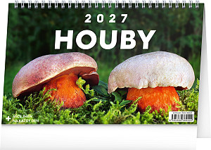 NOTIQUE Stolní kalendář Houby 2027, 23,1 x 14,5 cm