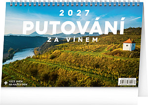 NOTIQUE Stolní kalendář Putování za vínem 2027, 23,1 x 14,5 cm