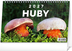 NOTIQUE Stolový kalendár Huby 2027, 23,1 x 14,5 cm
