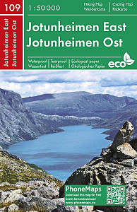 PhoneMaps 109 Jotunheimen východ 1:50 000 / Turistická mapa