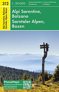 PhoneMaps 312 Wander Sarntaler Alpen, Bozen 1:50 000 / Turistická mapa
