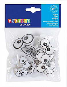 Playbox Plastová očíčka s úchytem 25 ks