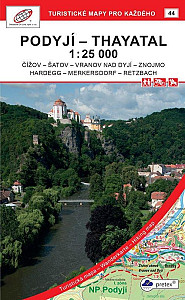 Podyjí - Thayatal 1:25 000, národní parky / 44 Turistické mapy pro každého