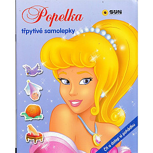 Popelka třpytivé samolepky - čti a dolep si pohádku