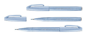 Popisovač Pentel Brush Sign Pen - šedomodrý