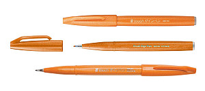 Popisovač Pentel Touch Brush - oranžový