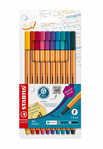 Popisovač STABILO point liner 88 sada 10 ks Speciální Barvy