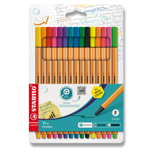 Popisovač STABILO point liner 88 sada 15 ks v pouzdru včetně 5 Neon Barev