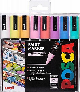 Posca Sada akrylových popisovačů 1,8-2,5 mm - pastelové barvy 8 ks